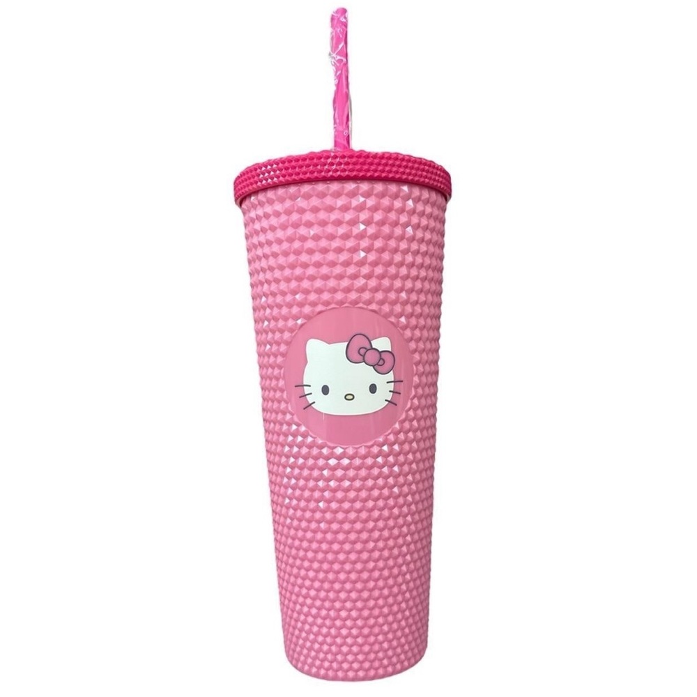 Sanrio Hello Kitty Pink Reusable Cup tumbler with Straw